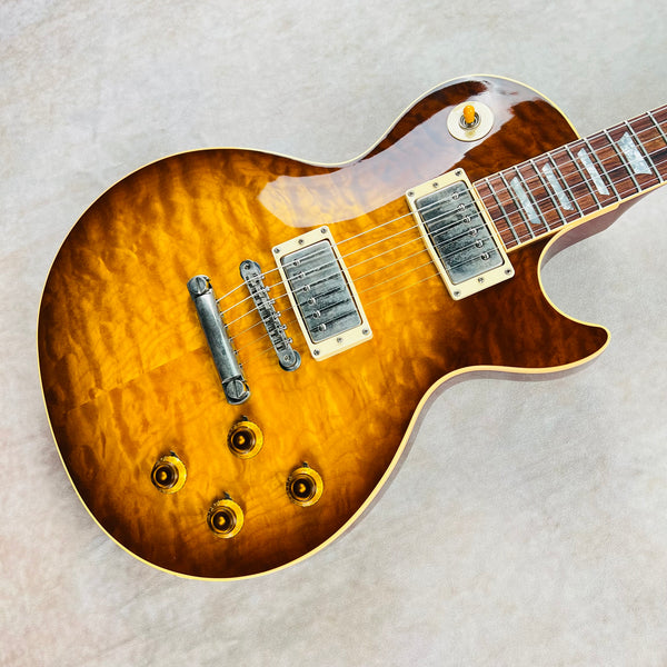 1988 Gibson USA Les Paul Standard Pre-Historic Reissue Quilt Top Vintage Electric Guitar - Heritage Dark Sunburst - 3