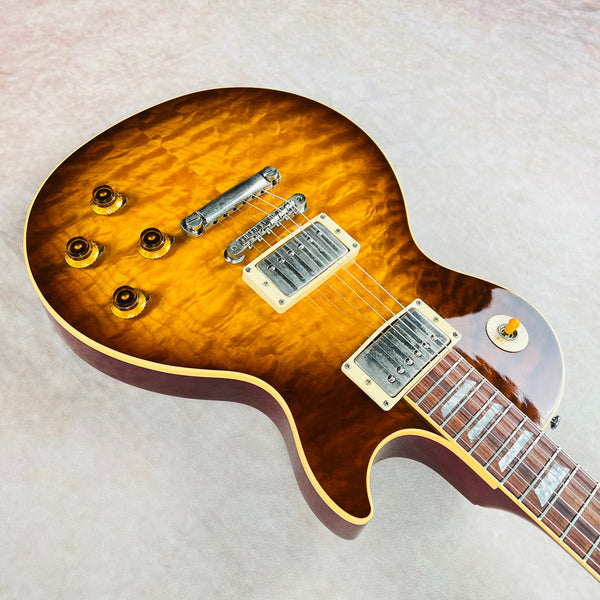 1988 Gibson USA Les Paul Standard Pre-Historic Reissue Quilt Top Vintage Electric Guitar - Heritage Dark Sunburst - 4