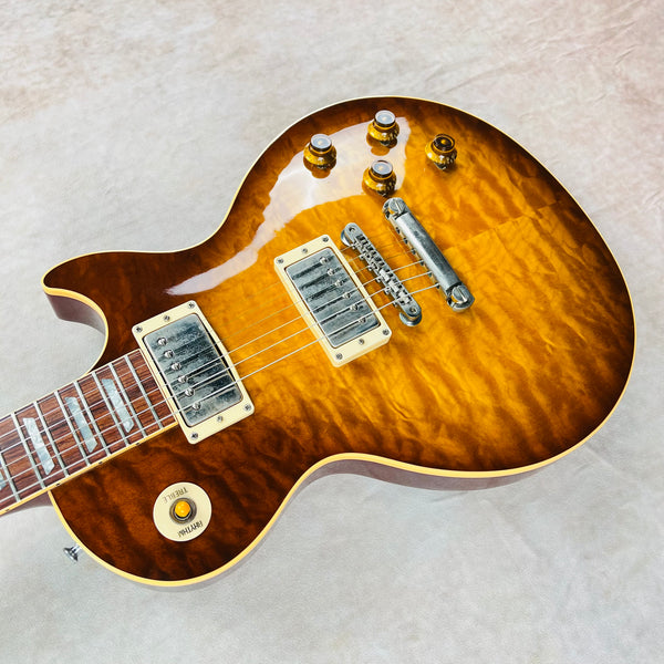 1988 Gibson USA Les Paul Standard Pre-Historic Reissue Quilt Top Vintage Electric Guitar - Heritage Dark Sunburst - 6