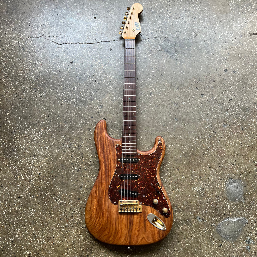 ESP Stratocaster Style Custom Koa Electric Guitar ca. 1990 - Natural - 2