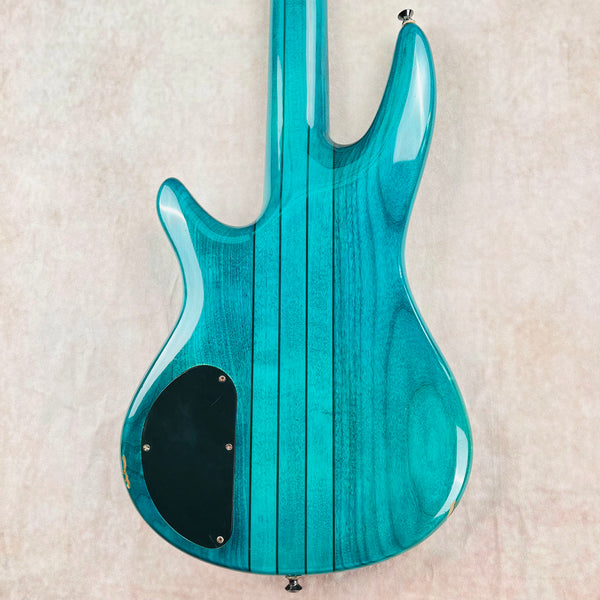 Ibanez SR1205 Soundgear 5-String Electric Bass Guitar Made In Korea 1994 - Transparent Turquoise - 10