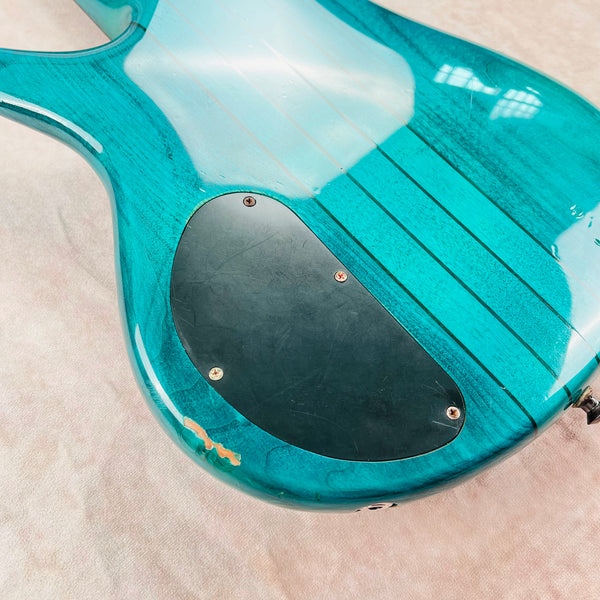 Ibanez SR1205 Soundgear 5-String Electric Bass Guitar Made In Korea 1994 - Transparent Turquoise - 12