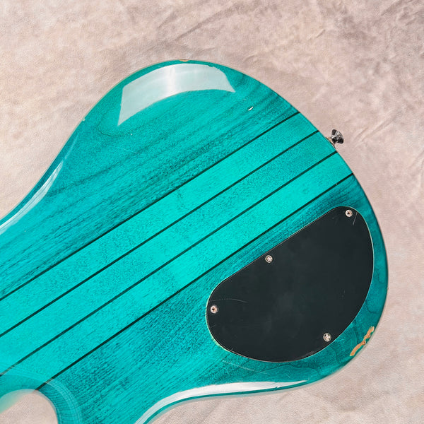 Ibanez SR1205 Soundgear 5-String Electric Bass Guitar Made In Korea 1994 - Transparent Turquoise - 14