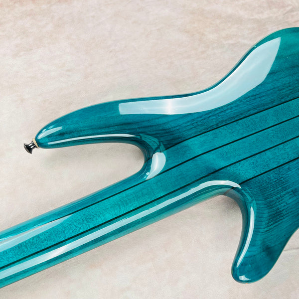 Ibanez SR1205 Soundgear 5-String Electric Bass Guitar Made In Korea 1994 - Transparent Turquoise - 15