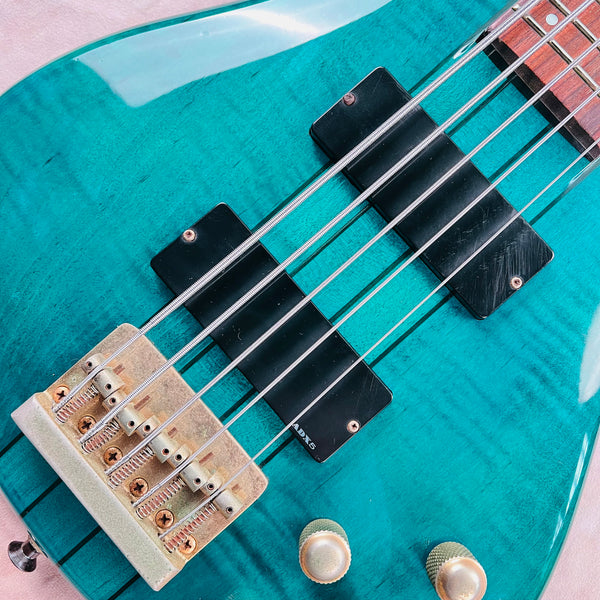 Ibanez SR1205 Soundgear 5-String Electric Bass Guitar Made In Korea 1994 - Transparent Turquoise - 7