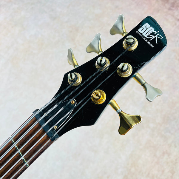 Ibanez SR1205 Soundgear 5-String Electric Bass Guitar Made In Korea 1994 - Transparent Turquoise - 9