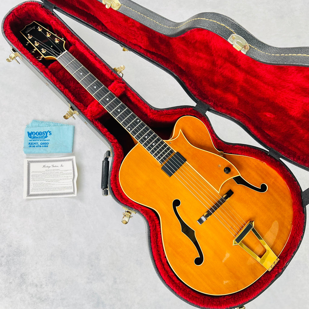 1996 The Heritage Eagle Archtop Hollow Body Guitar Amber - 24