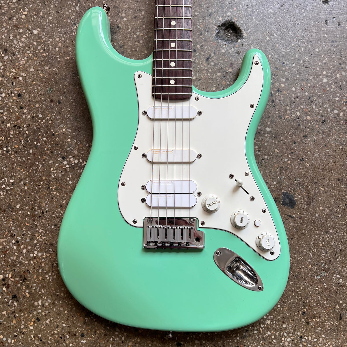ギター Fender USA Jeff Beck Stratocaster Fender Artist Series Jeff Beck Stratocaster 2000 - Surf Green