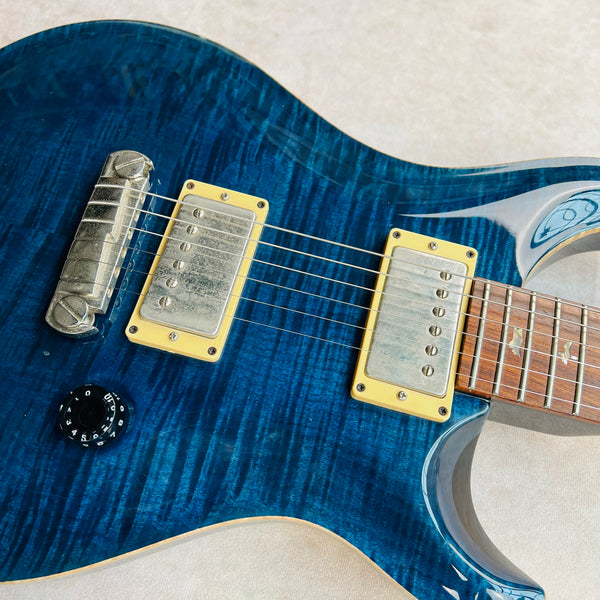 2000 PRS Custom 22 10-Top Electric Guitar Wide Fat Dragon II Wraparound Whale Blue - 7