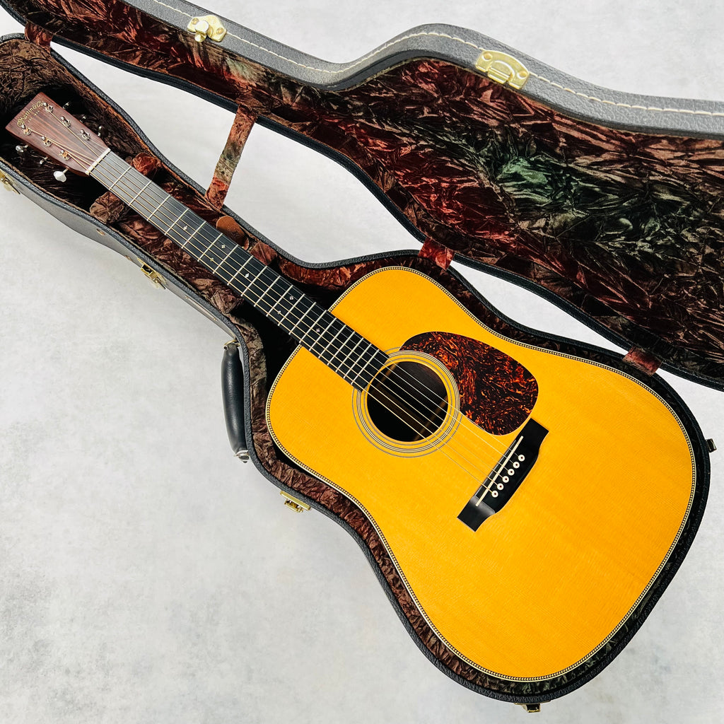 2002 Martin HD-28V Vintage Series Herringbone Dreadnought Acoustic Guitar Natural - 23