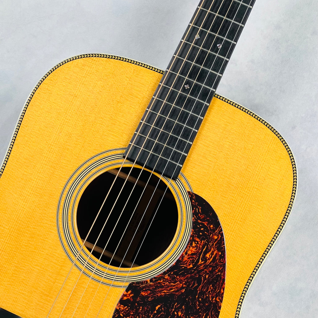 2002 Martin HD-28V Vintage Series Herringbone Dreadnought Acoustic Guitar Natural - 3