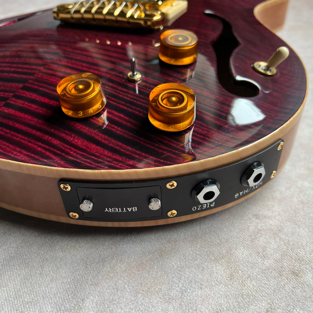 PRS Hollowbody II Piezo Artist Package 2003 - Raspberry - 9