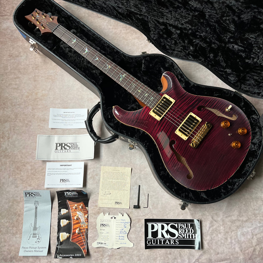 PRS Hollowbody II Piezo Artist Package 2003 - Raspberry - 26