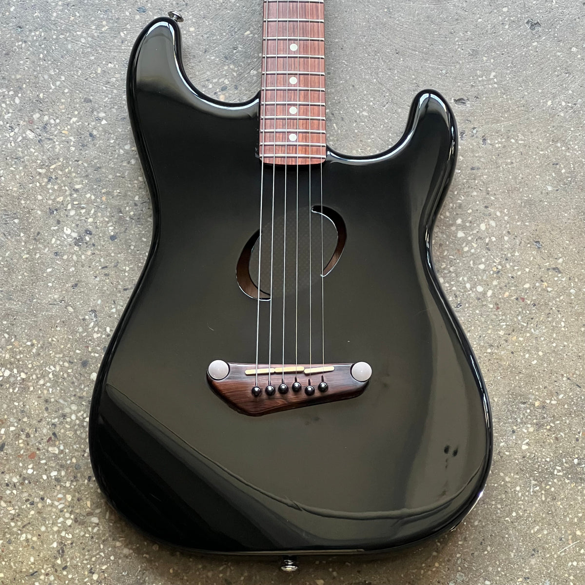 Fender Acoustasonic Stratocaster 2004 - Ebony Transparent | Tone Wolf