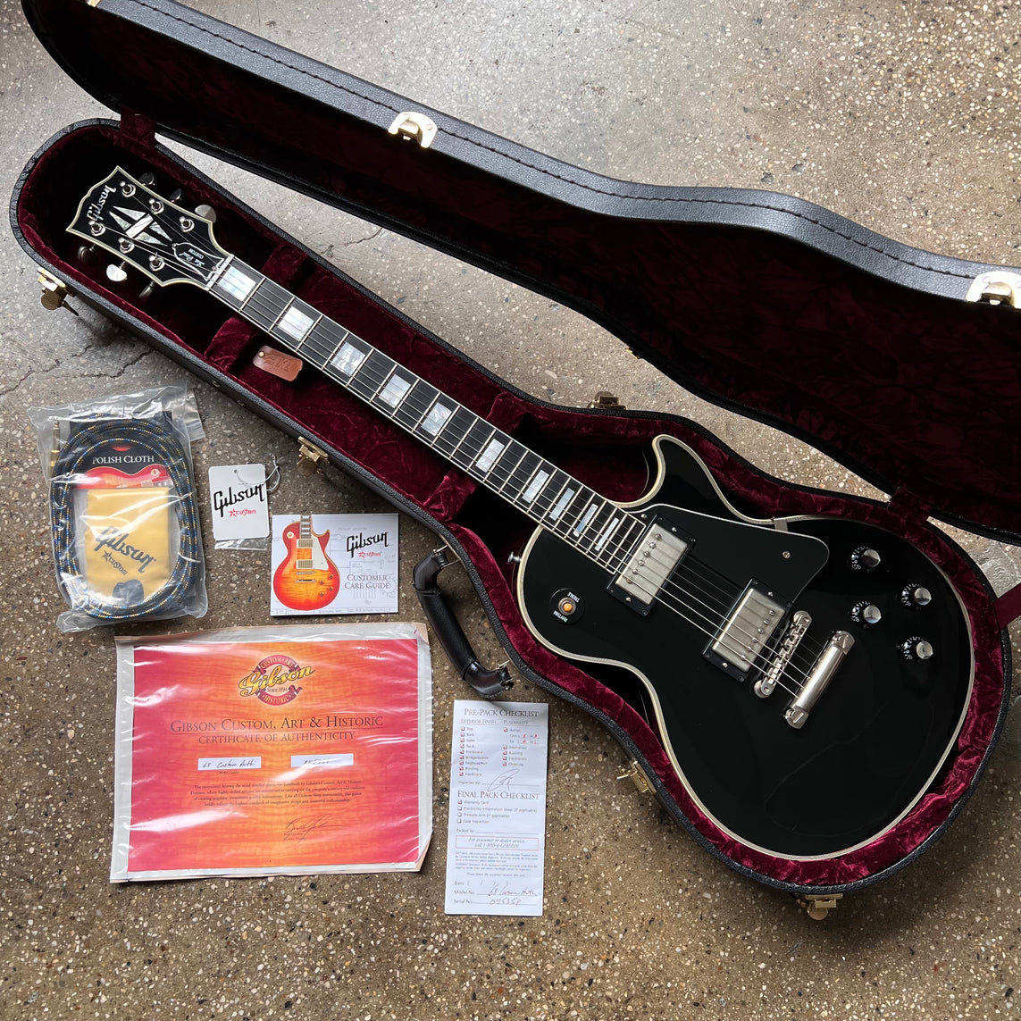 ギター Gibson Custom Shop 1968 LesPaul Custom Gibson 1968 Les Paul Custom Reissue VOS Electric Guitar