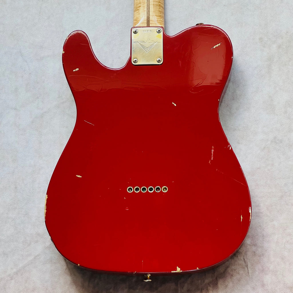 Fender Custom Shop Custom Esquire Relic Masterbuilt by Paul Waller AAA Flame Maple Neck 2010 - Dakota Red - 10