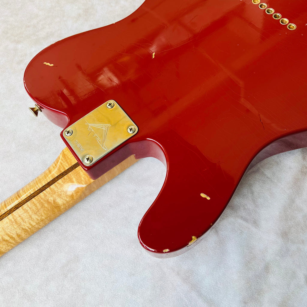 Fender Custom Shop Custom Esquire Relic Masterbuilt by Paul Waller AAA Flame Maple Neck 2010 - Dakota Red - 13