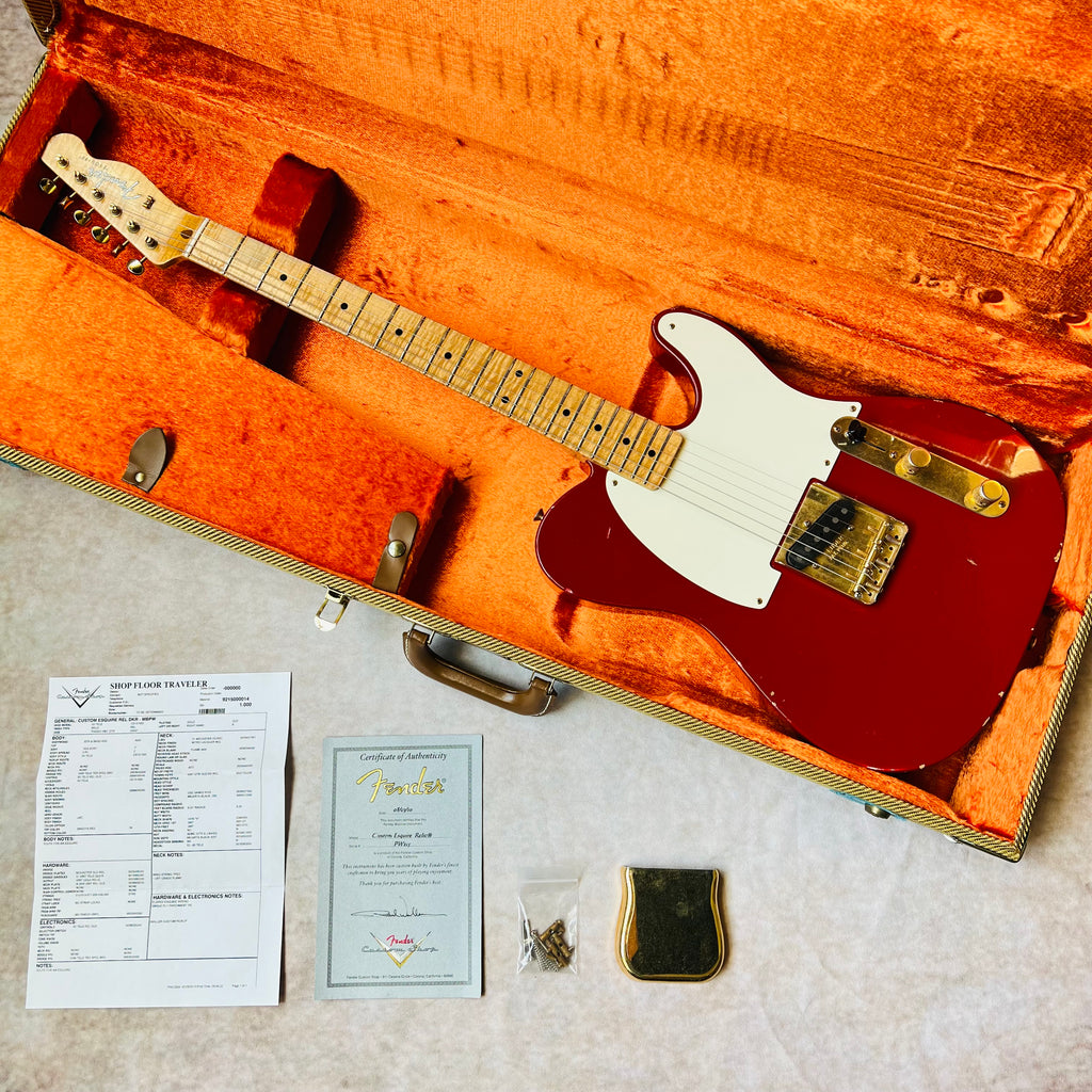 Fender Custom Shop Custom Esquire Relic Masterbuilt by Paul Waller AAA Flame Maple Neck 2010 - Dakota Red - 19