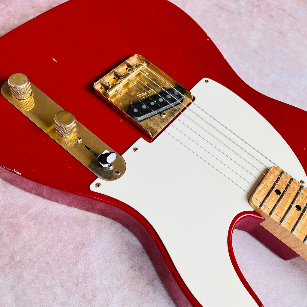 Fender Custom Shop Custom Esquire Relic Masterbuilt by Paul Waller AAA Flame Maple Neck 2010 - Dakota Red - 7