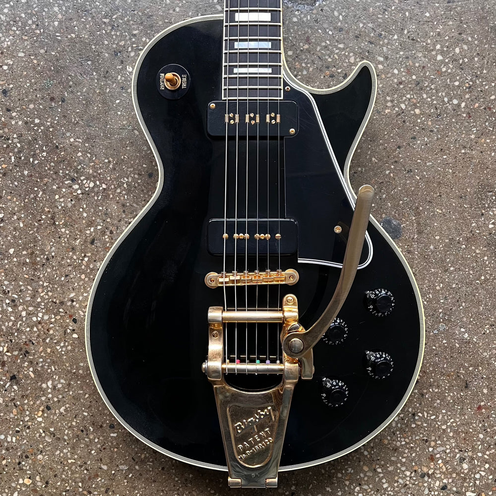 ギター GIBSON Les Paul Custom VOS Ebony 2010 Gibson Custom Shop '54 Les Paul Custom with Bigsby Black Beauty