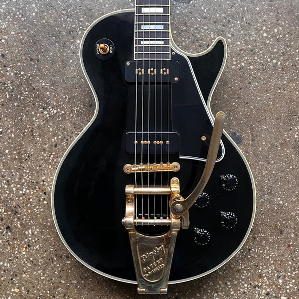 Gibson Custom Shop '54 Les Paul Custom with Bigsby Black Beauty VOS 2010 - Ebony - 1