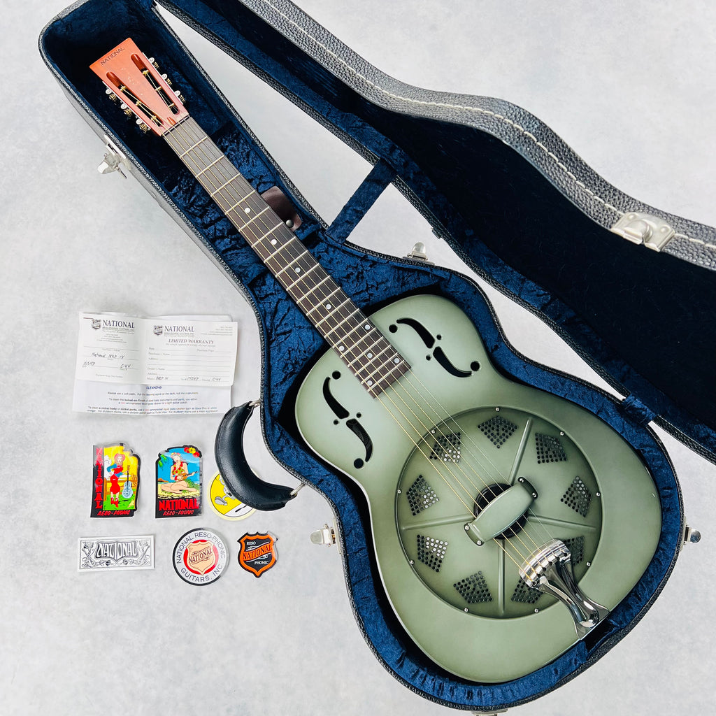 National Reso-Phonic NRP 14-Fret Round Neck Resonator 2011 - Green Silver Burst - 22