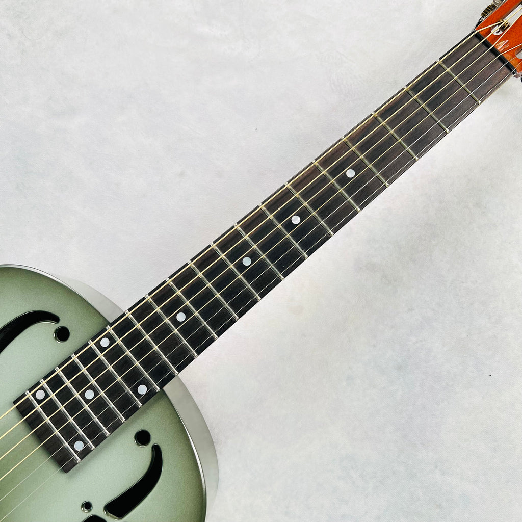 National Reso-Phonic NRP 14-Fret Round Neck Resonator 2011 - Green Silver Burst - 5