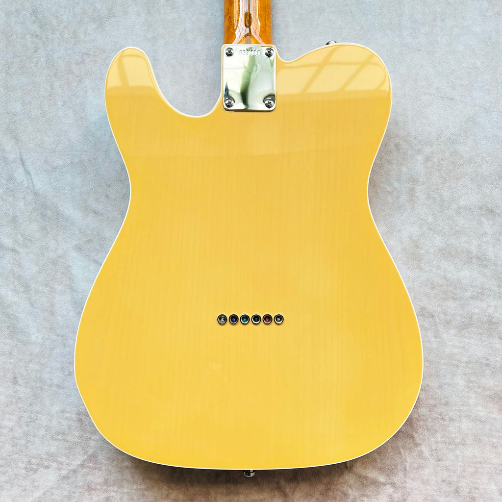 Fender Custom Shop Custom Deluxe Telecaster Masterbuilt By Yuriy Shishkov Quilt Top NOS 2012 - Nocaster Blonde - 12