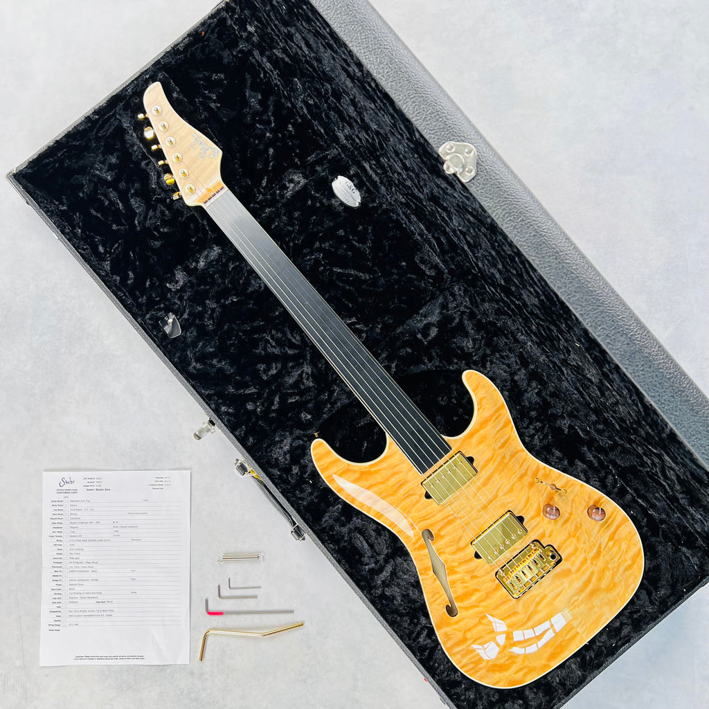 Suhr Standard Arch Top Semi-Hollow Quilt 2013 - Natural - 21