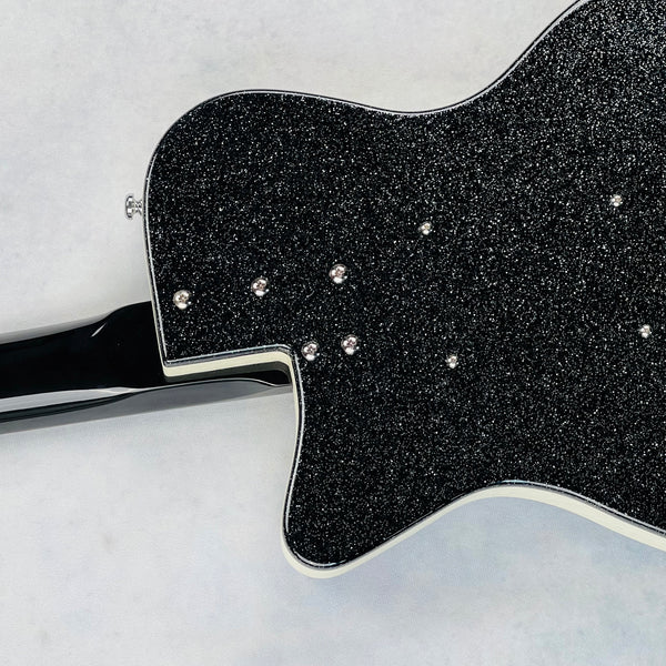 Danelectro '56 Baritone with Hardshell Case 2014 - Black Metalflake - 14