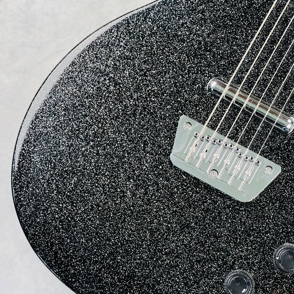 Danelectro '56 Baritone with Hardshell Case 2014 - Black Metalflake - 4