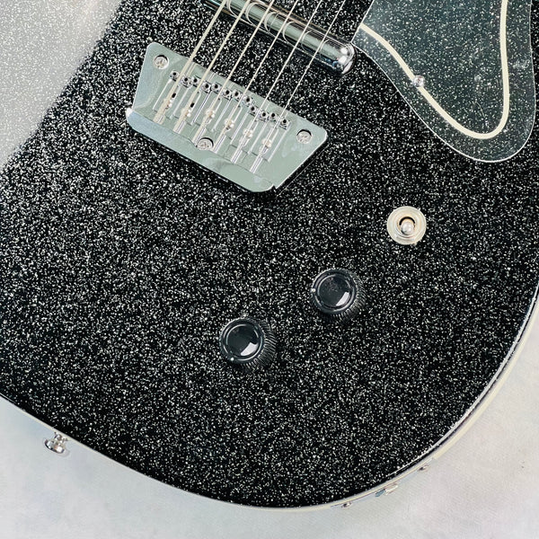 Danelectro '56 Baritone with Hardshell Case 2014 - Black Metalflake - 5