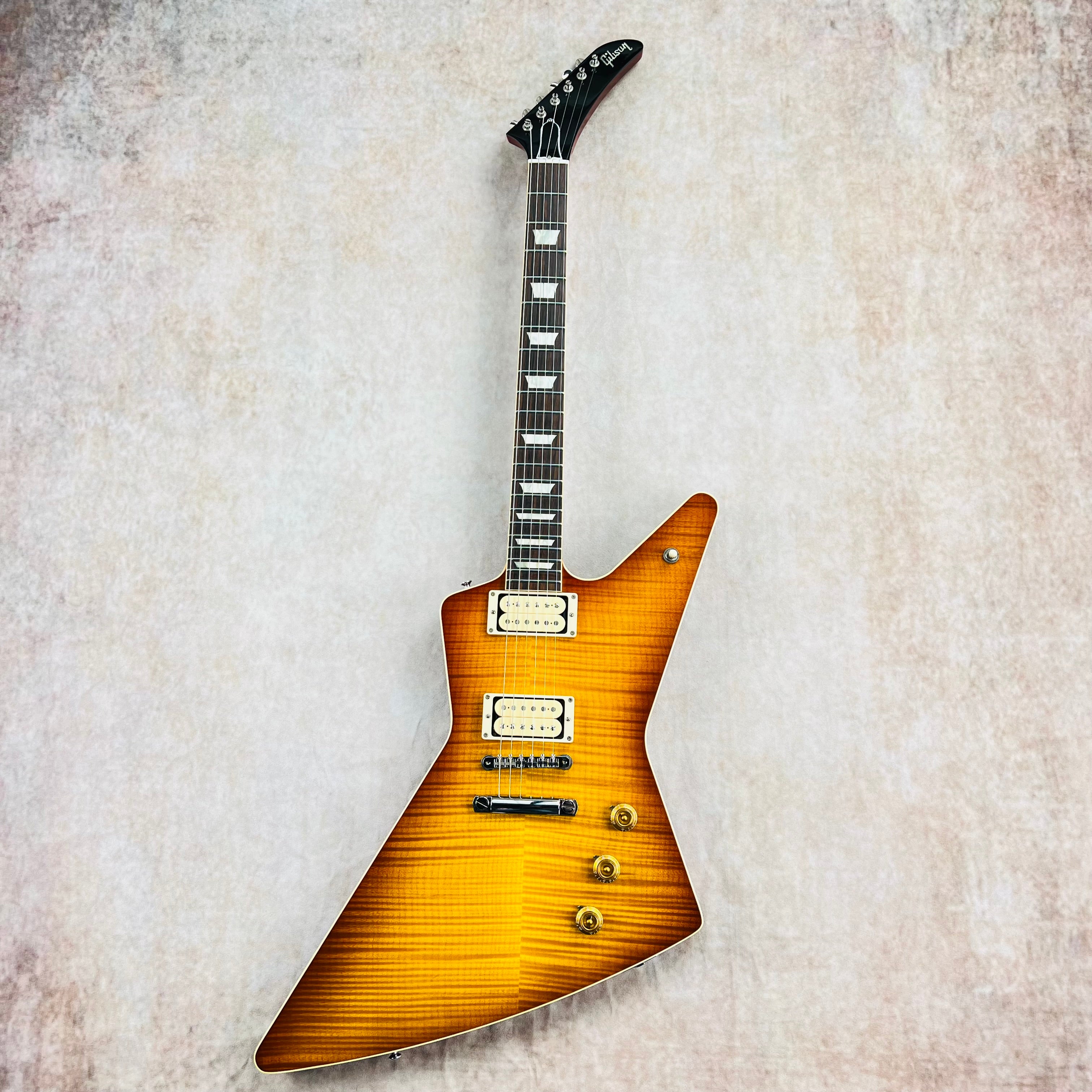 Gibson Custom Shop 1958 Explorer Flame Top 2014 - Iced Tea | Tone Wolf