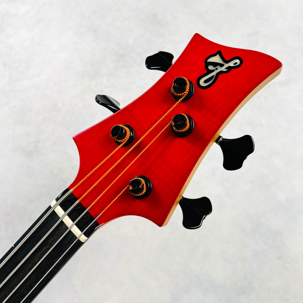 F Bass BNF Fretless 4-String Bass 2015 - Transparent Red - 10