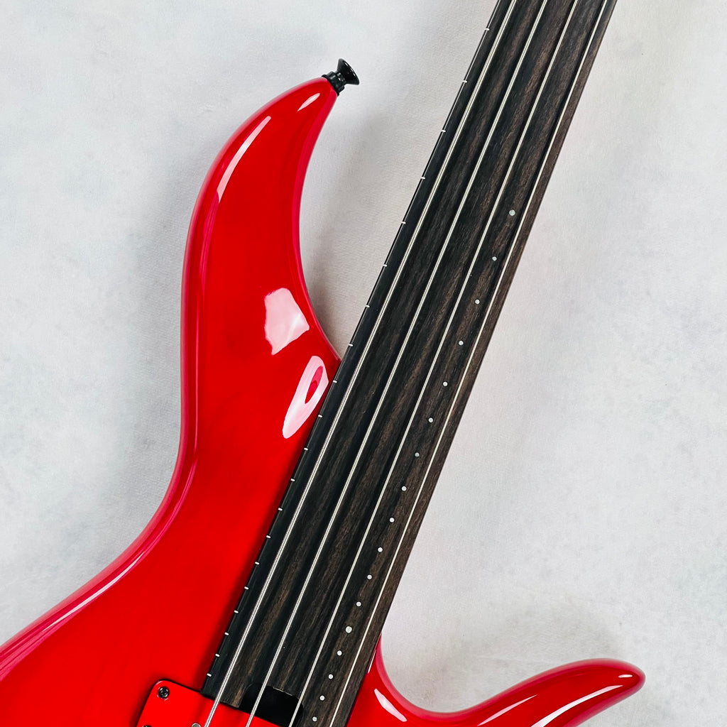 F Bass BNF Fretless 4-String Bass 2015 - Transparent Red - 3