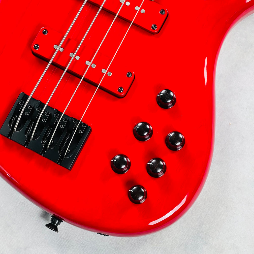 F Bass BNF Fretless 4-String Bass 2015 - Transparent Red - 5