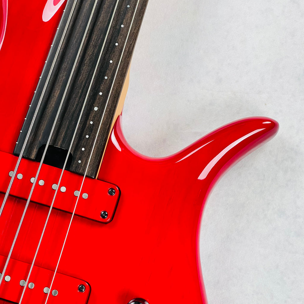 F Bass BNF Fretless 4-String Bass 2015 - Transparent Red - 6