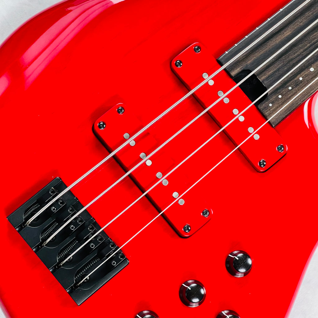 F Bass BNF Fretless 4-String Bass 2015 - Transparent Red - 7