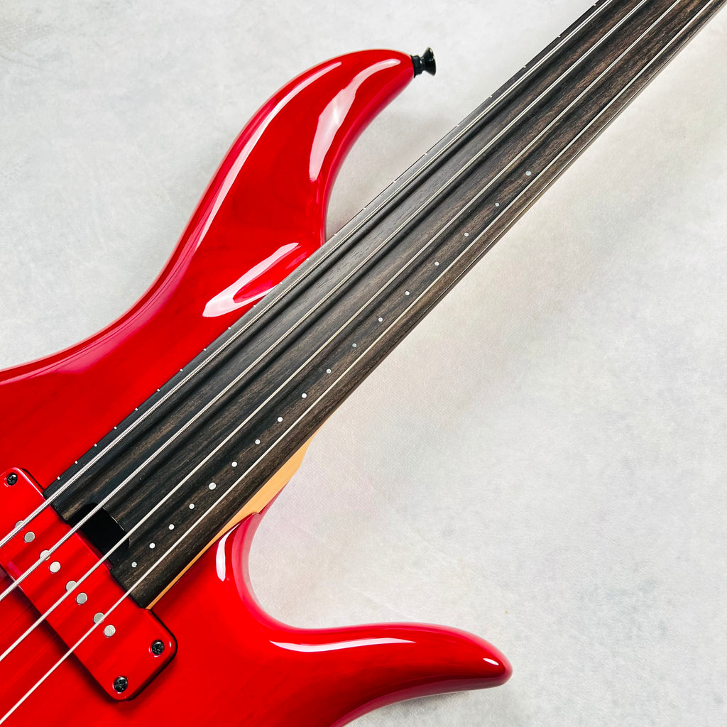 F Bass BNF Fretless 4-String Bass 2015 - Transparent Red - 9