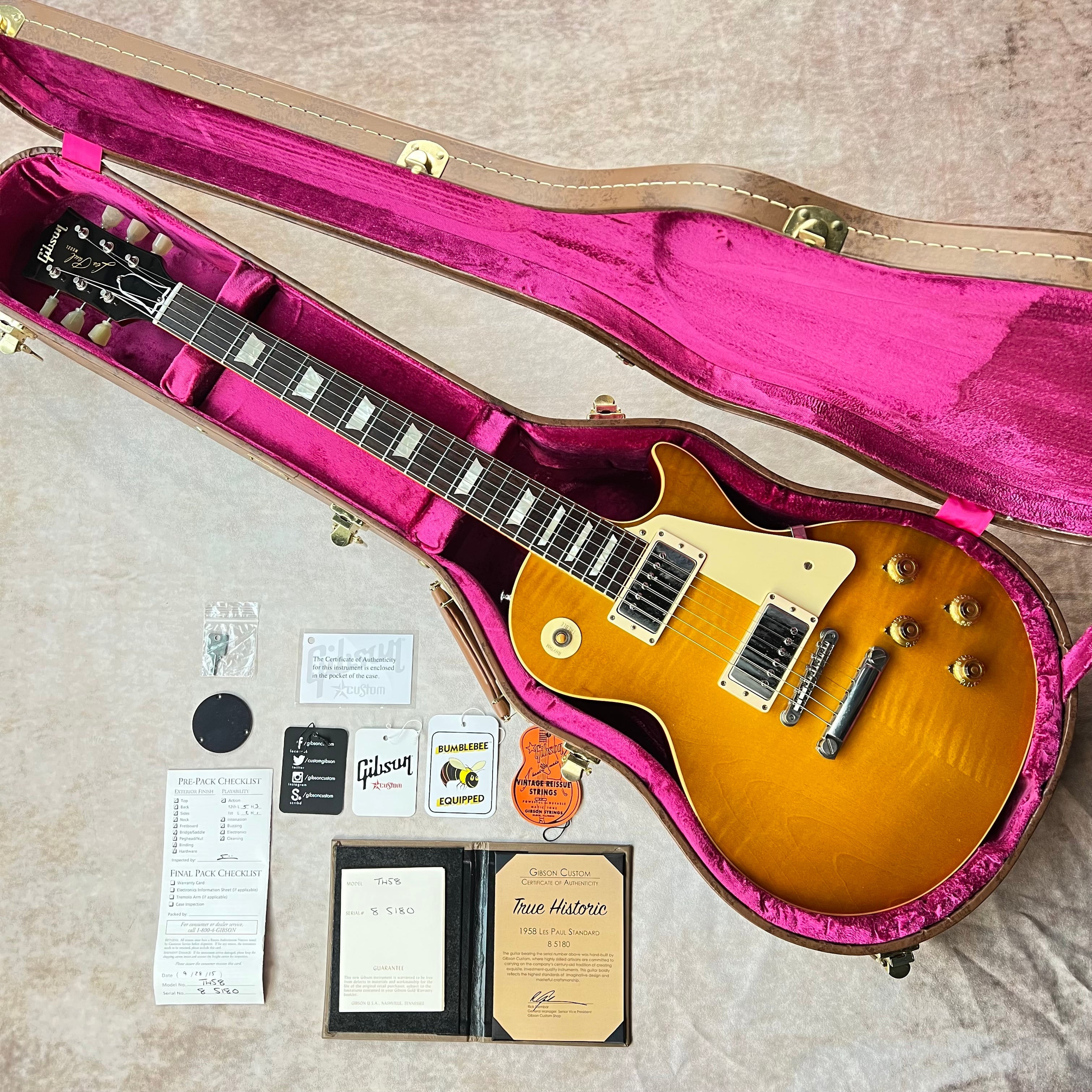 Gibson Custom Shop '58 Les Paul True Historic 2015 - Lemonburst | Tone Wolf