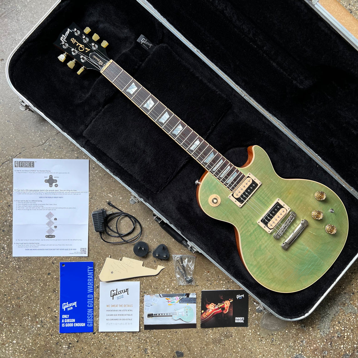 Gibson Les Paul Classic Flame Top 2015 - Seafoam Green | Tone Wolf