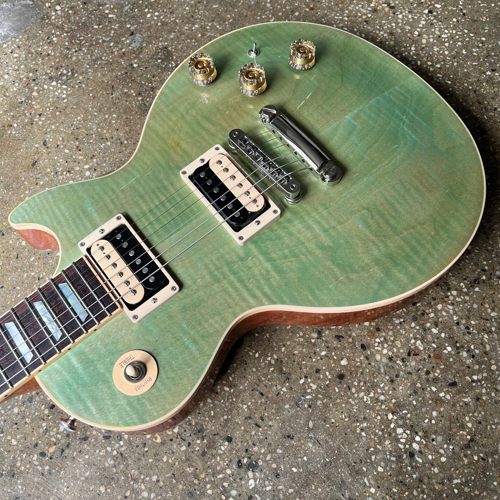 Gibson Les Paul Classic Flame Top 2015 - Seafoam Green - 7