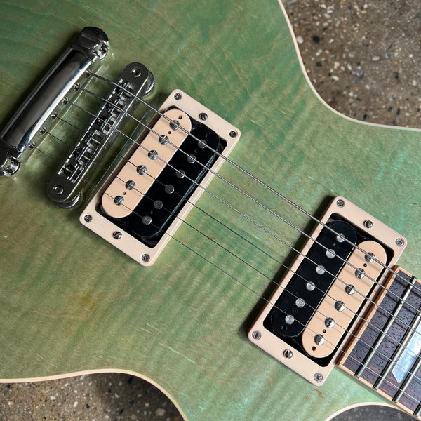 Gibson Les Paul Classic Flame Top 2015 - Seafoam Green - 9