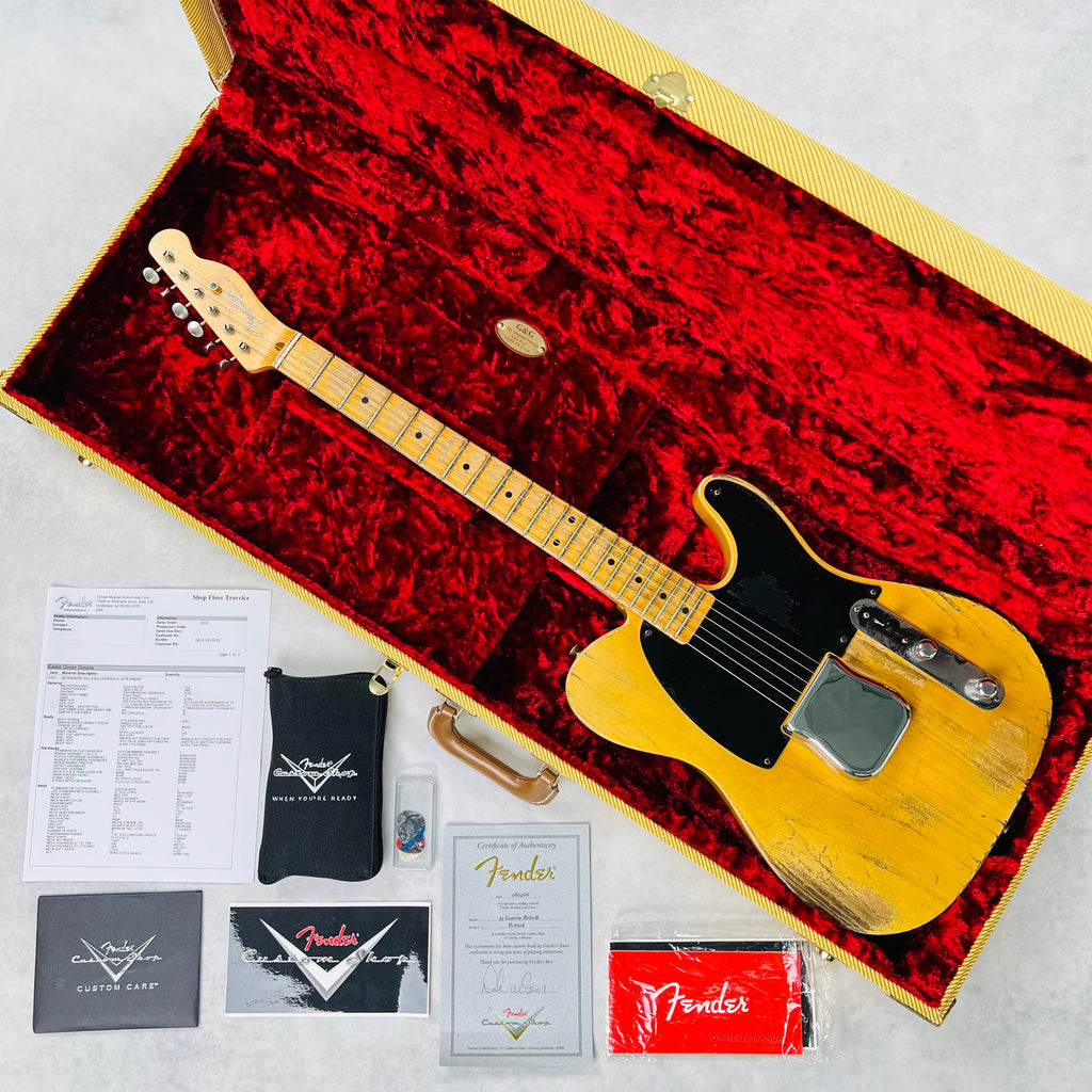 Fender Custom Shop 1950s Esquire Heavy Relic Masterbuilt By Dale Wilson 2016 - Smoked Butterscotch Blonde - 24