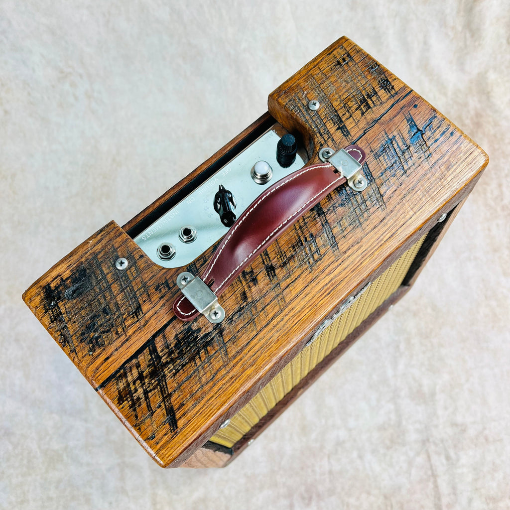 Deluxe Amplification '595F1 Barnwood 5w Champ Replica Jensen 1x6" 2017 - Brown - 2