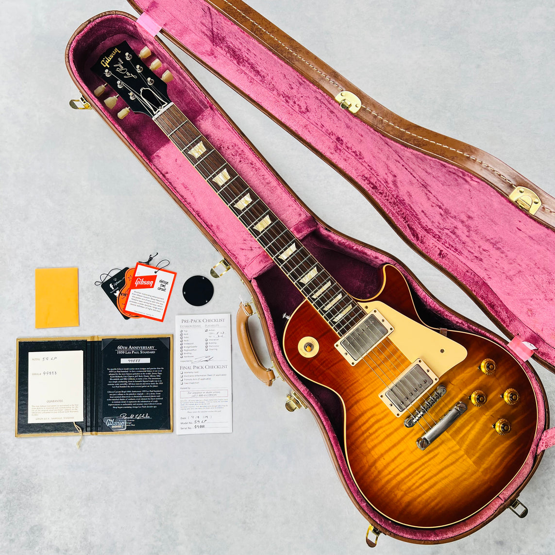 Gibson Custom Shop 59 Les Paul VOS 60th Anniversary 2019 - Sunrise