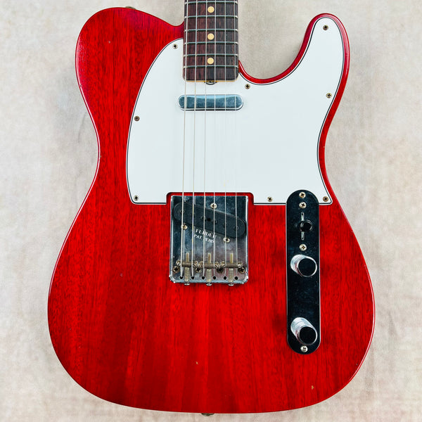 Fender Custom Shop 1963 Mahogany Telecaster Journeyman Relic 2020 - Crimson Transparent - 1