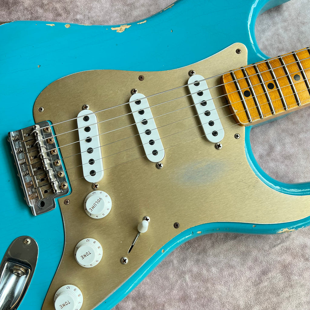 Fender Custom Shop Ltd '55 Dual-Mag Stratocaster Relic 2020 - Aged Taos Turquoise - 7