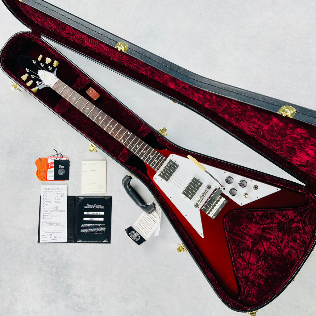 Gibson Custom Shop 1967 Flying V with Vibrola 2021 - Sparkling Burgundy - 16