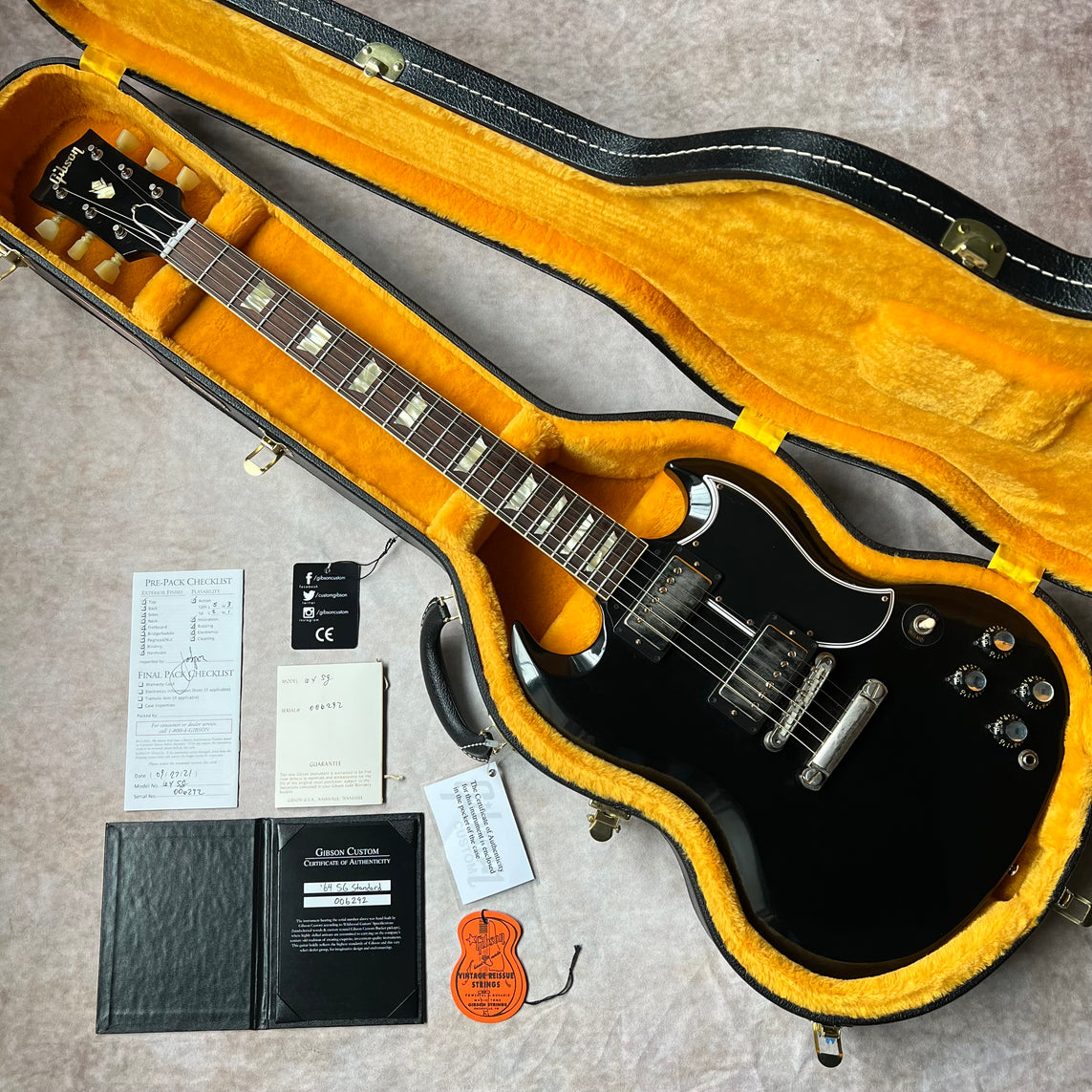 Gibson Custom Shop Wildwood Spec 1964 SG Standard VOS 2021 - Ebony